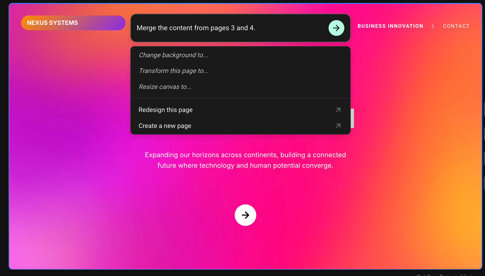 Flato presentation canvas with editable slide thumbnails and design controls