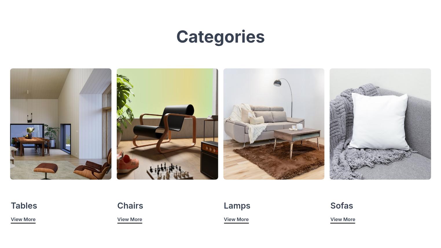 Minimalist Furniture E-commerce Website Design Page 02