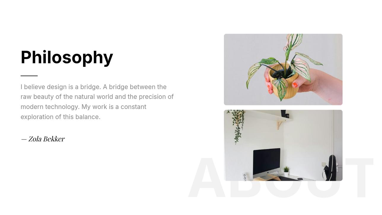 Minimalist Creative Designer Portfolio Presentation 页面 02