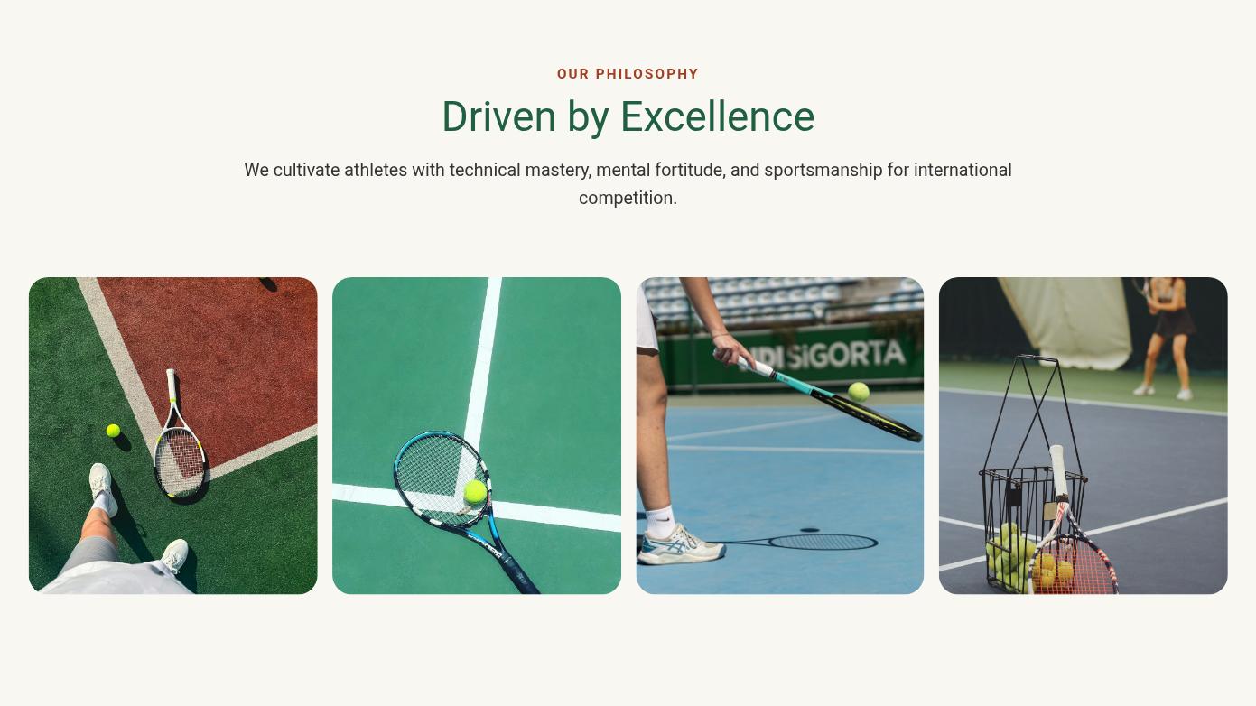 Professional Tennis Academy Website Design Page 02