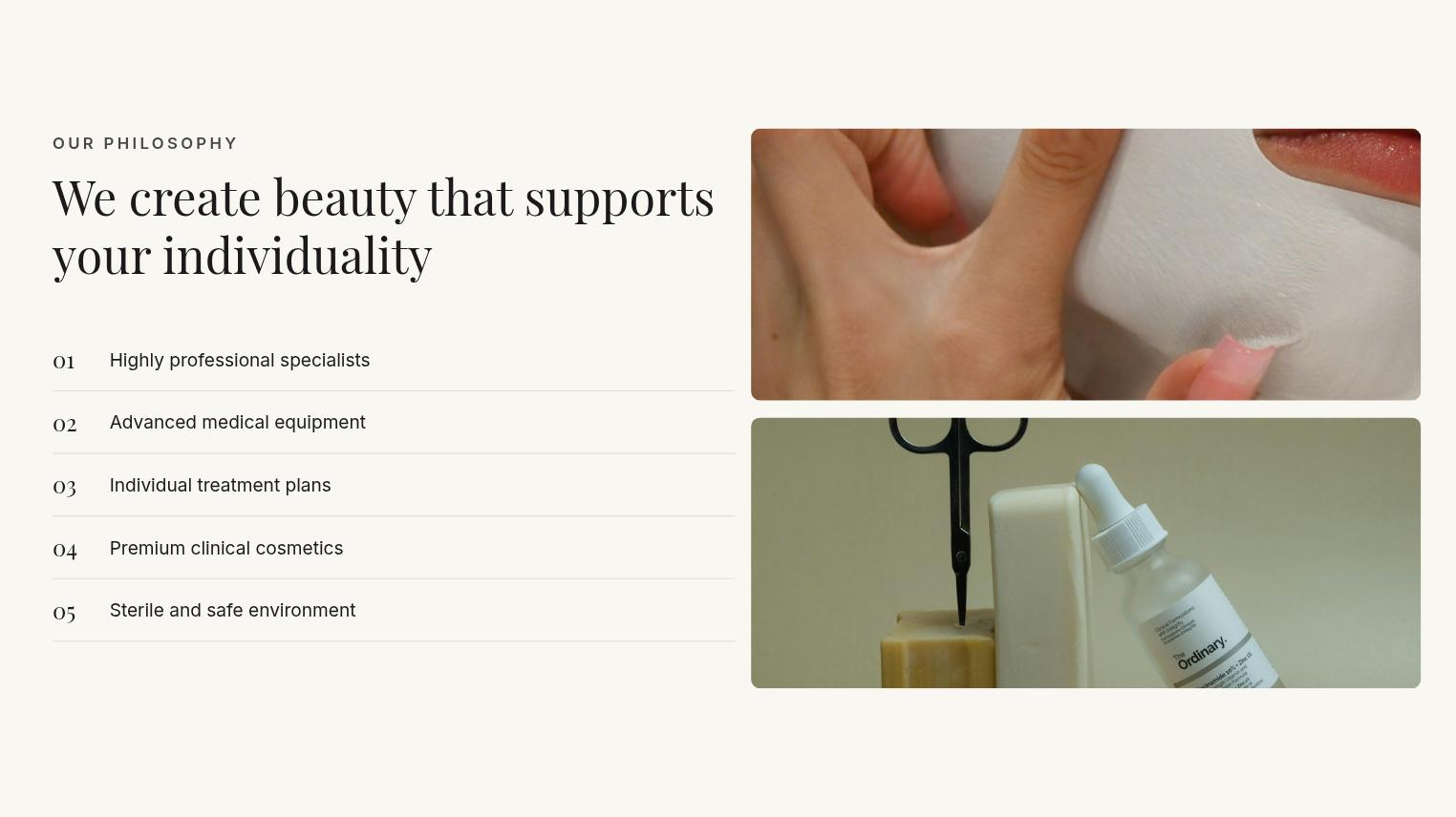 Elegant Skincare Clinic Presentation Slides Page 02