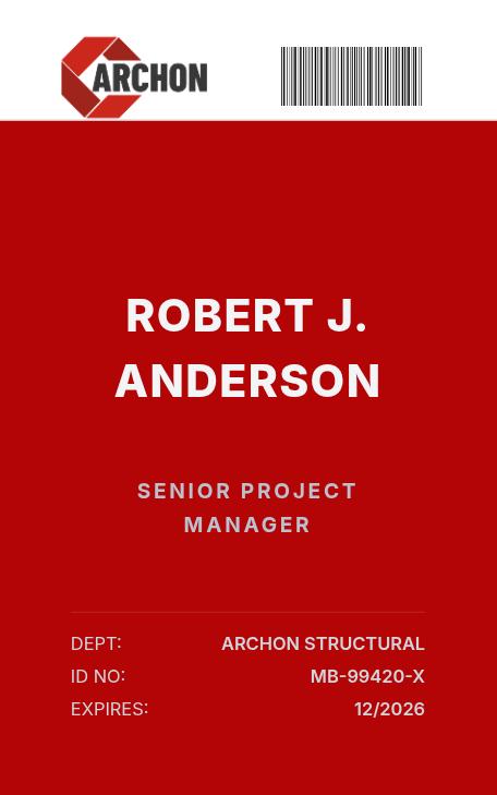 Corporate Employee Identification Card Badge