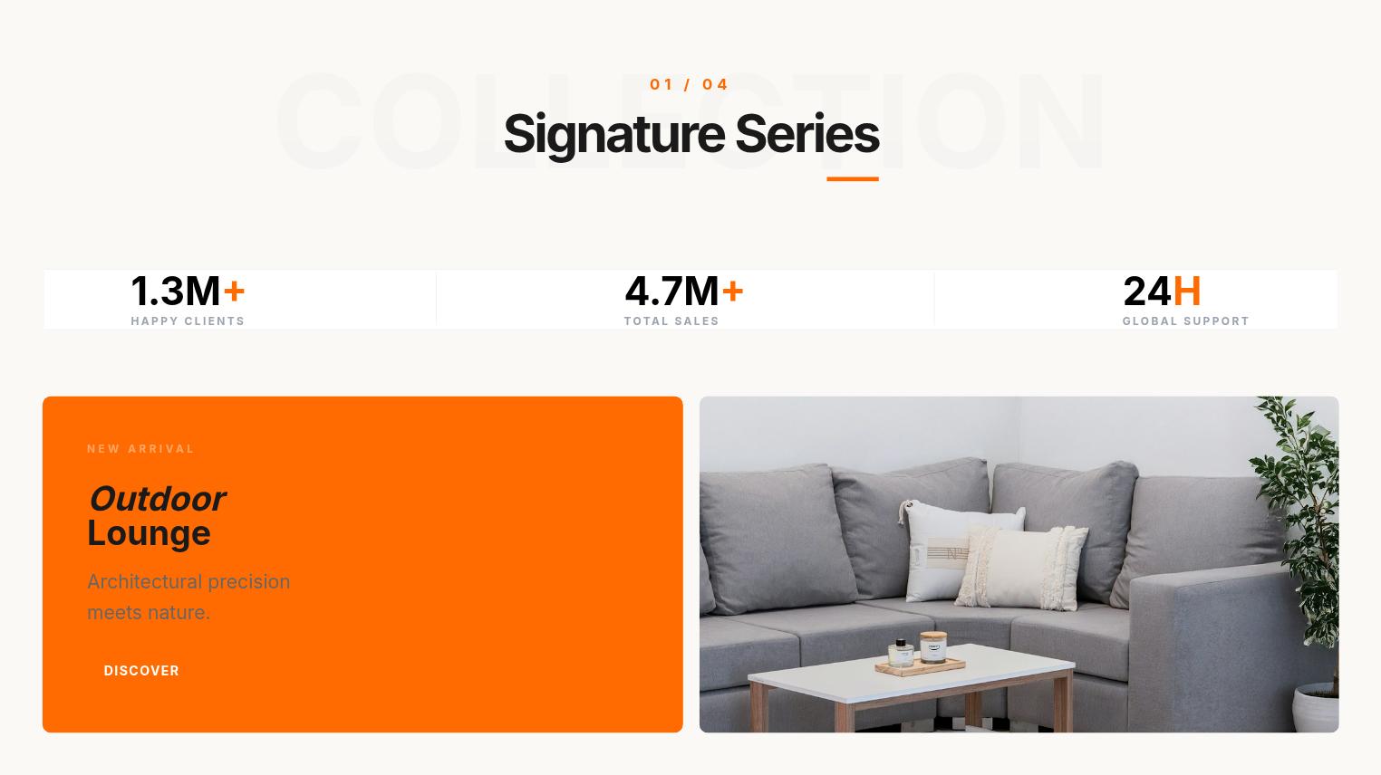 Modern Minimalist Furniture Website Design Page 02