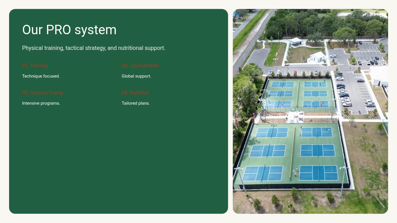 Professional Tennis Academy Website Design Page 03