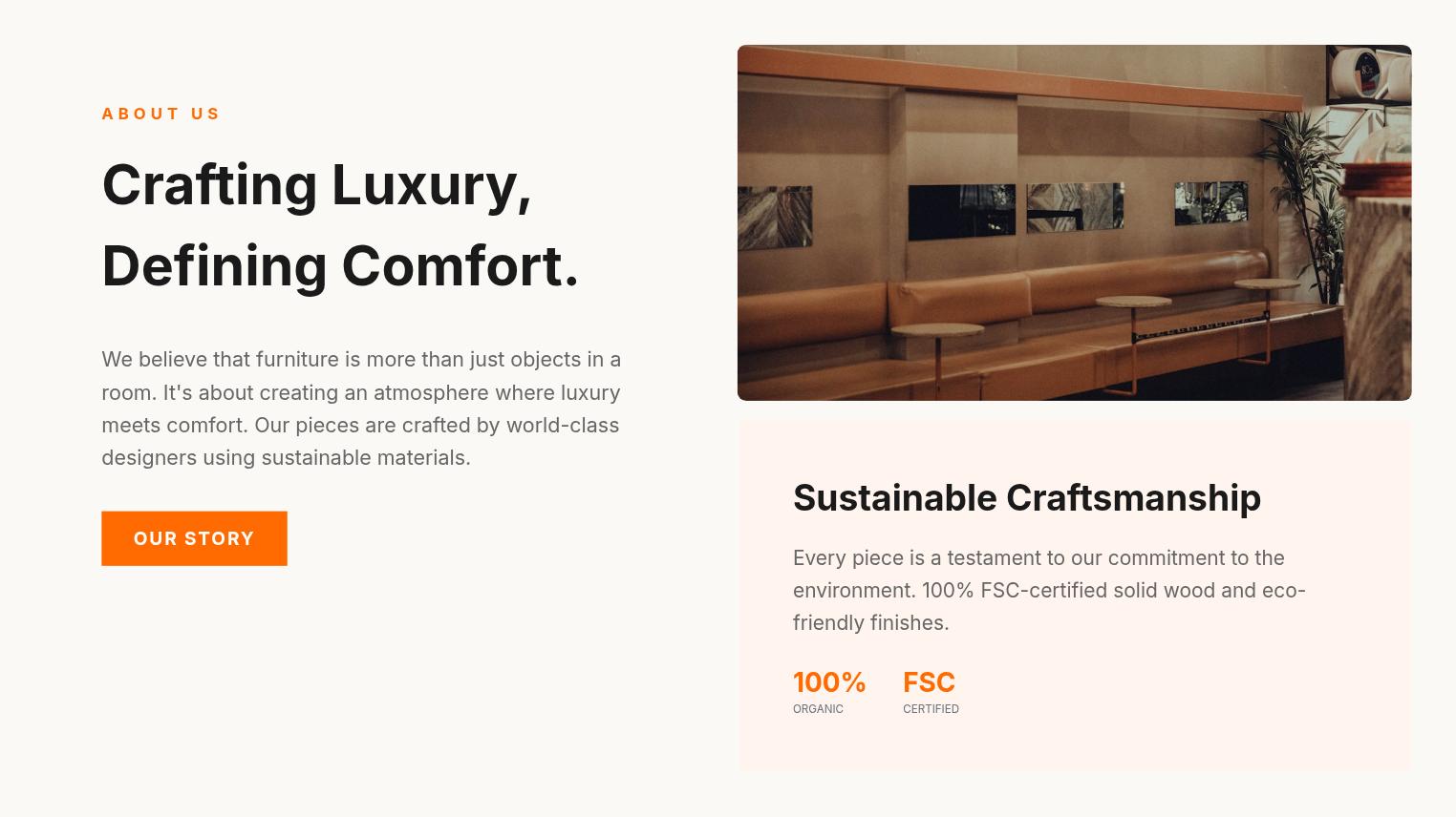 Modern Minimalist Furniture Website Design Page 04