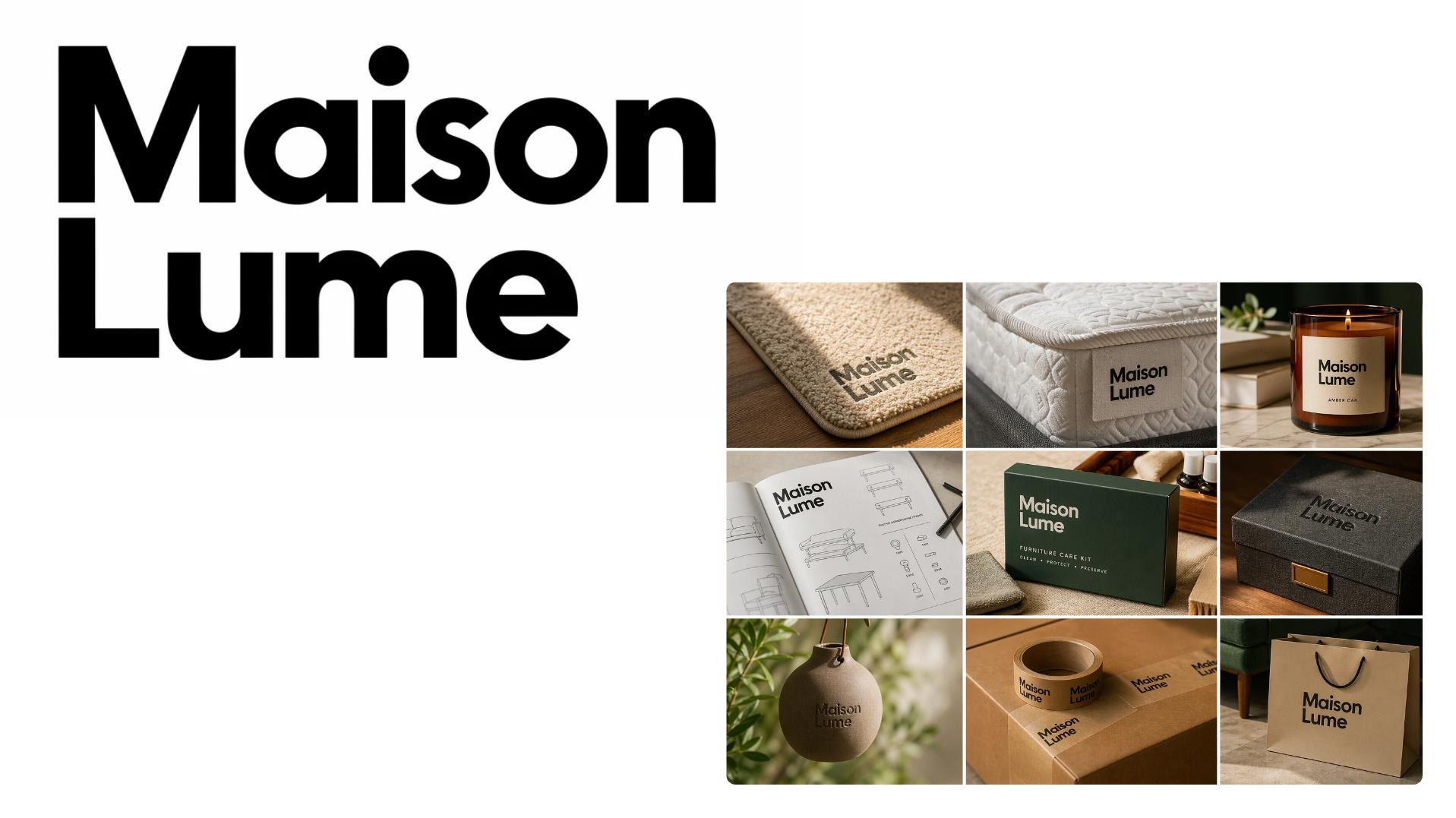 Minimalist Home Decor Brand Identity Mockup