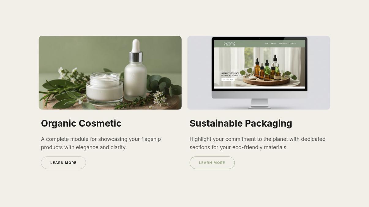 Minimalist Organic Skincare Landing Page Page 04