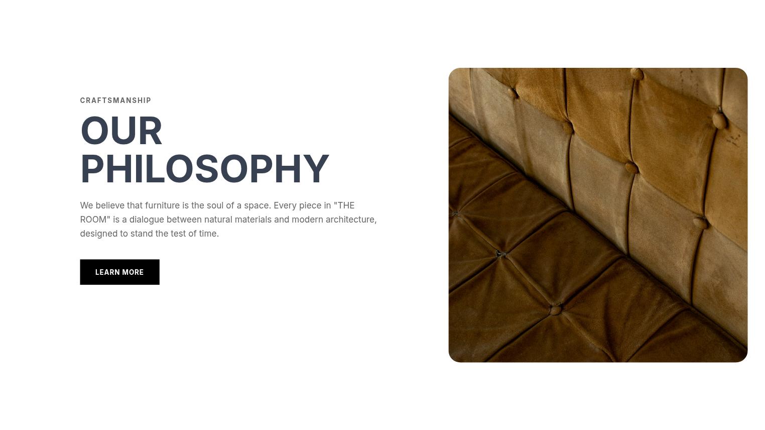 Minimalist Furniture E-commerce Website Design Page 04