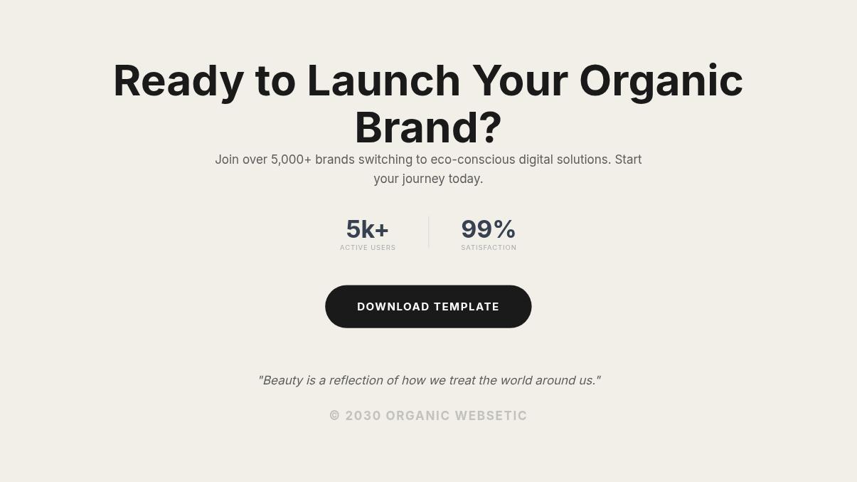 Minimalist Organic Skincare Landing Page Page 08