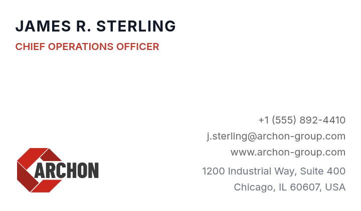 Minimalist Corporate Executive Business Card