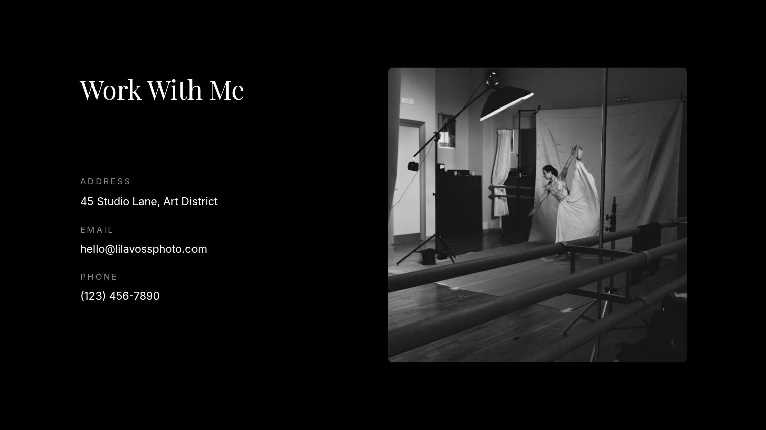 Minimalist Fine Art Photography Portfolio Page 05