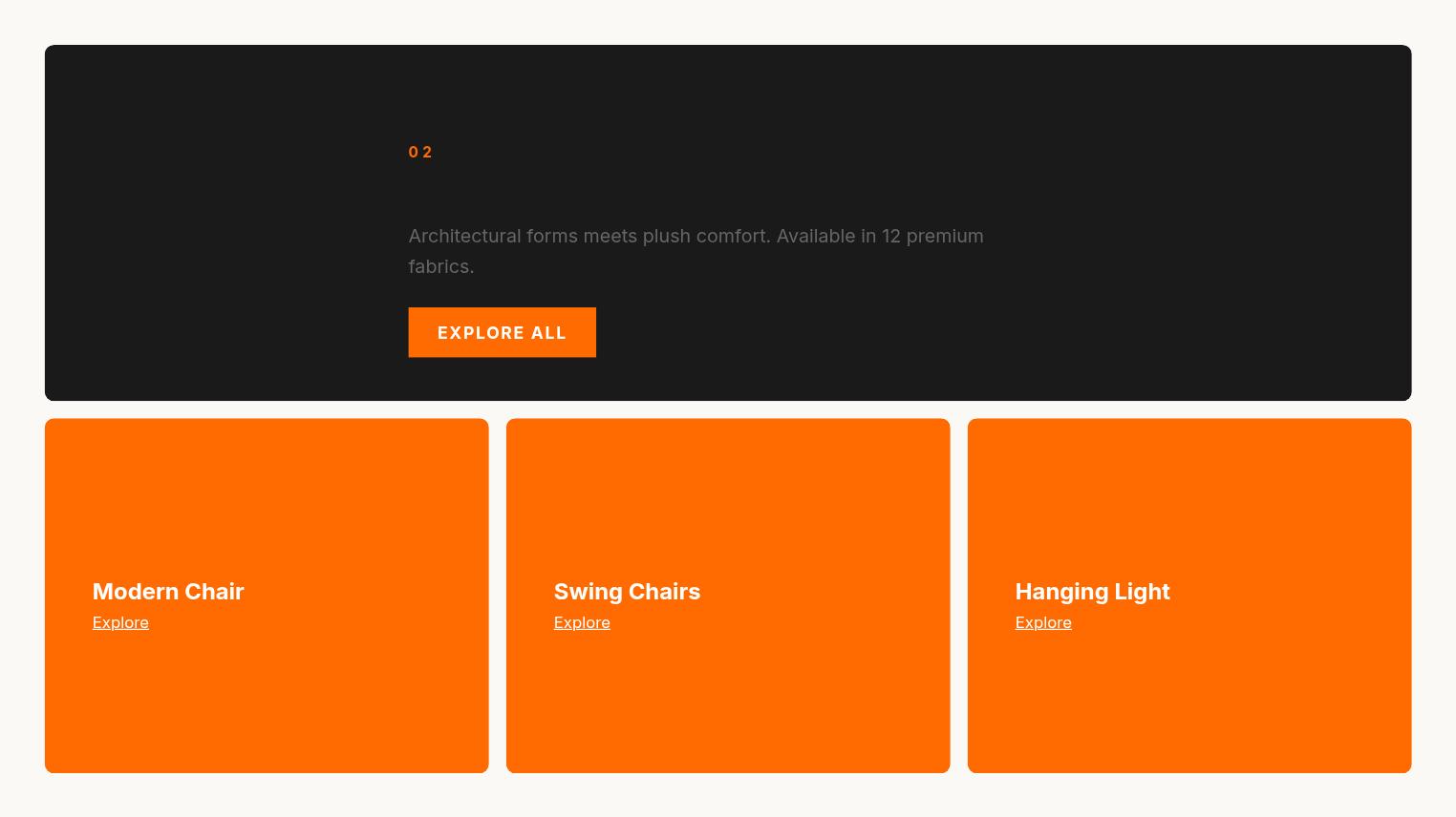 Modern Minimalist Furniture Website Design Page 03
