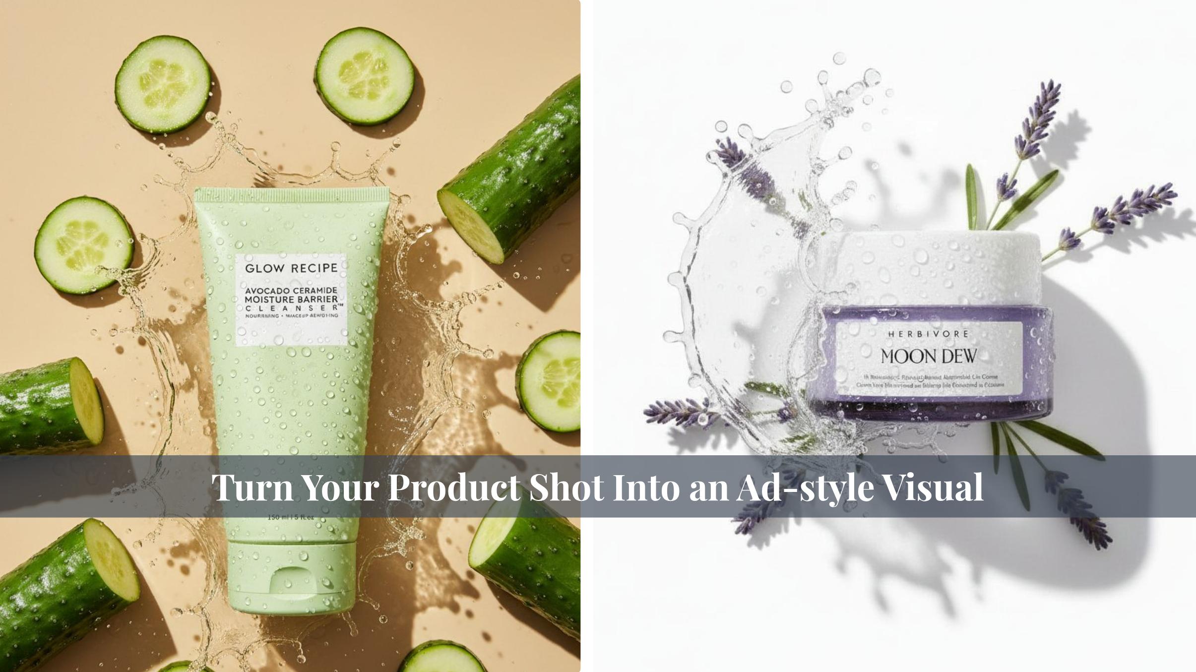 Professional Skincare Product Advertising Visuals