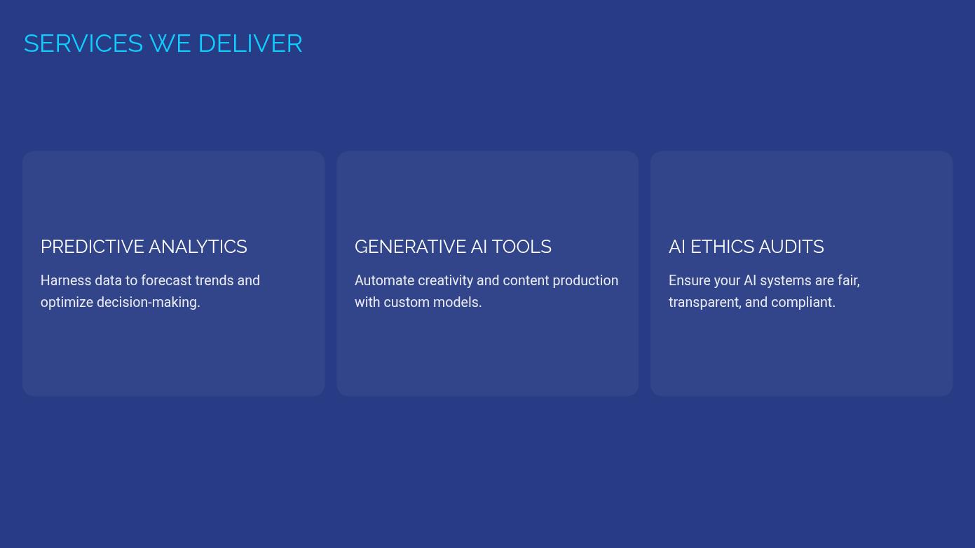 Futuristic AI Solutions Pitch Deck Page 03