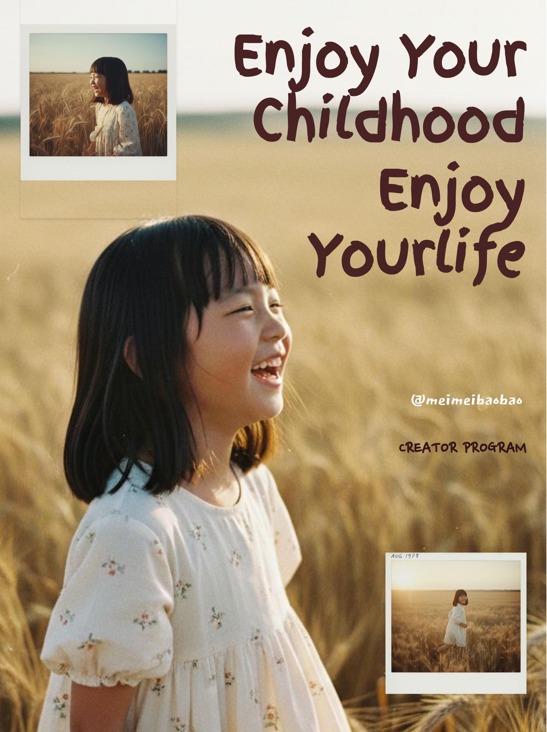 Vintage Childhood Photo Collage Poster