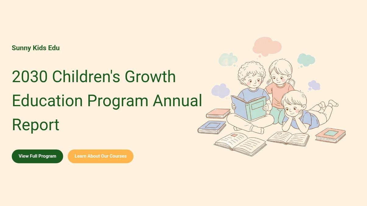 Children Education Program Annual Report Presentation
