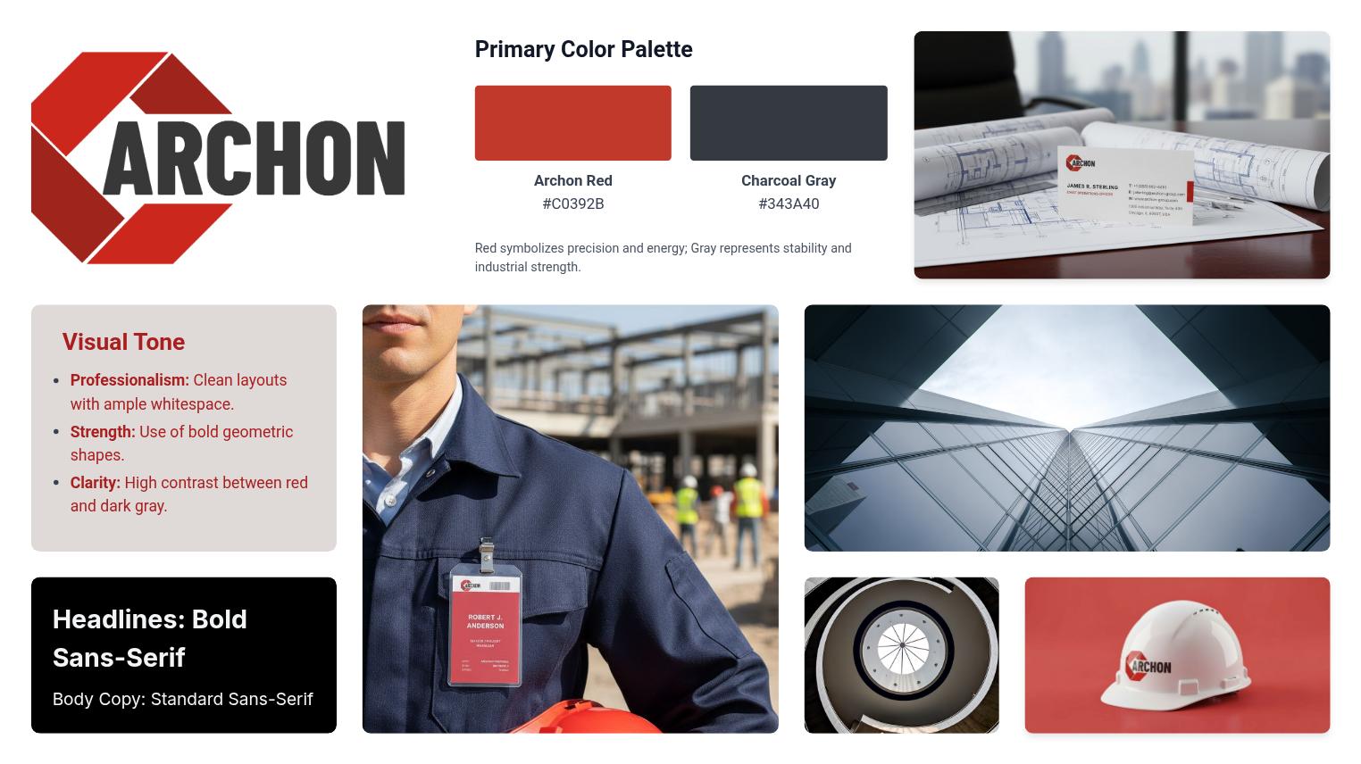 Industrial Construction Corporate Identity Design