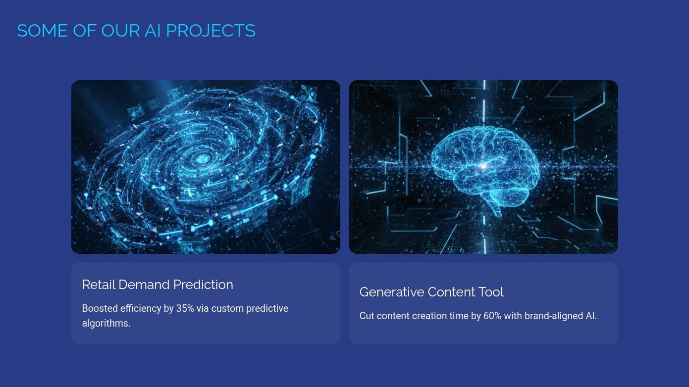 Futuristic AI Solutions Pitch Deck Page 04