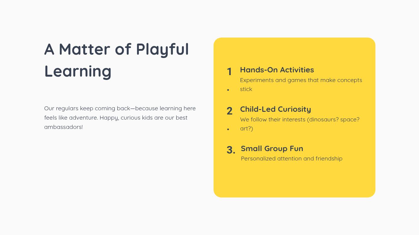 Playful Childrens Learning Center Presentation Page 03