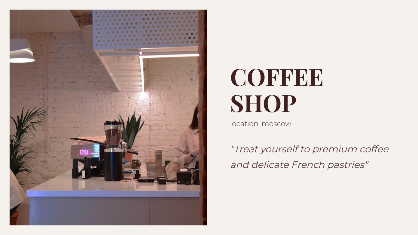 Minimalist Coffee Shop Presentation Slides